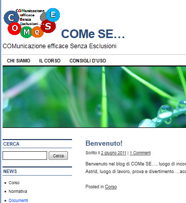 Stralcio home page blog COMe SE...